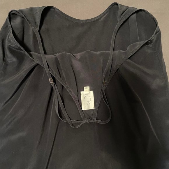 S NEW ELOISE for Anthropologie Silk Tank Cami Relaxed Scalloped Bottom Racerback - Picture 3 of 4